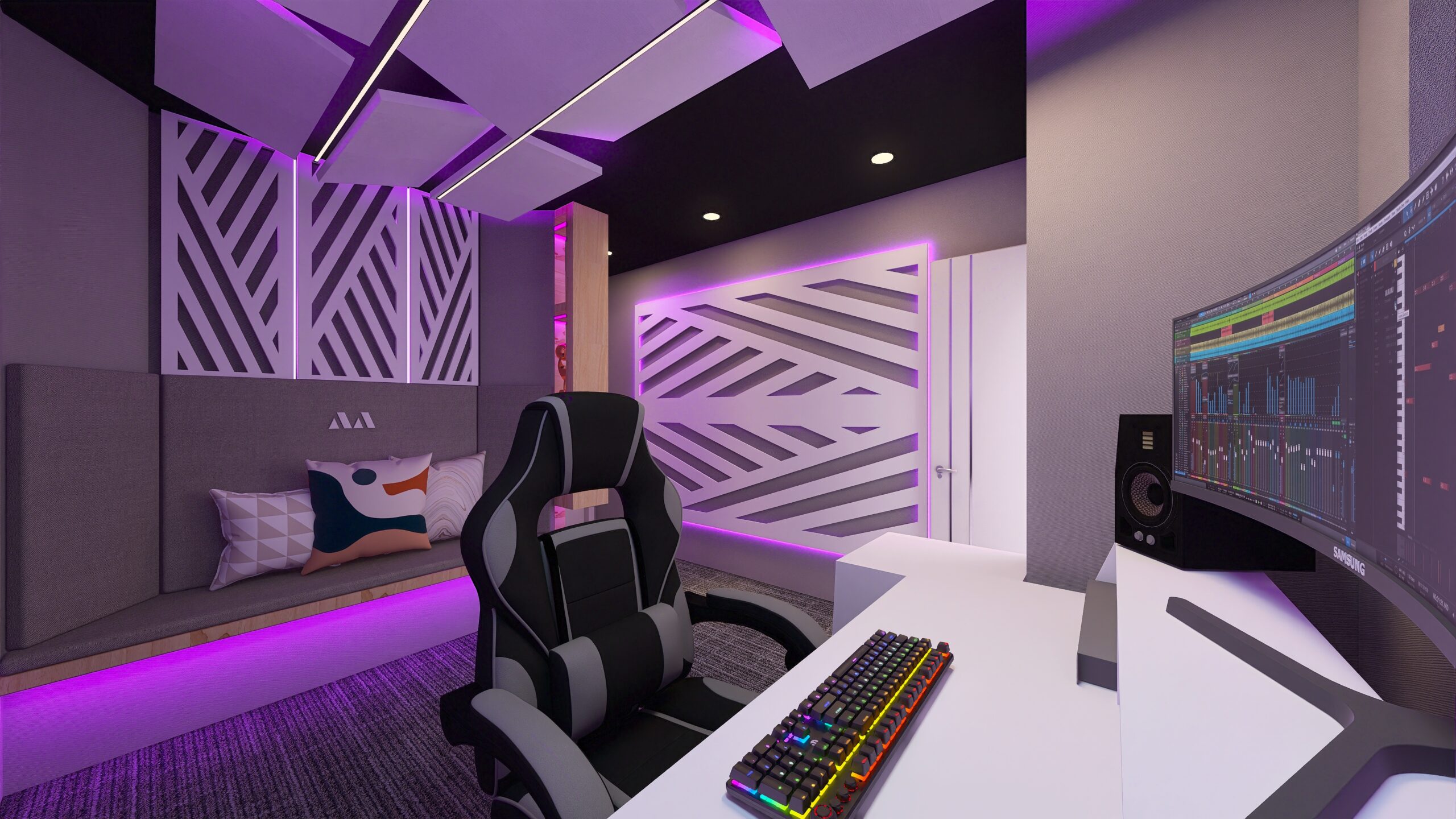 Creative recording studio render