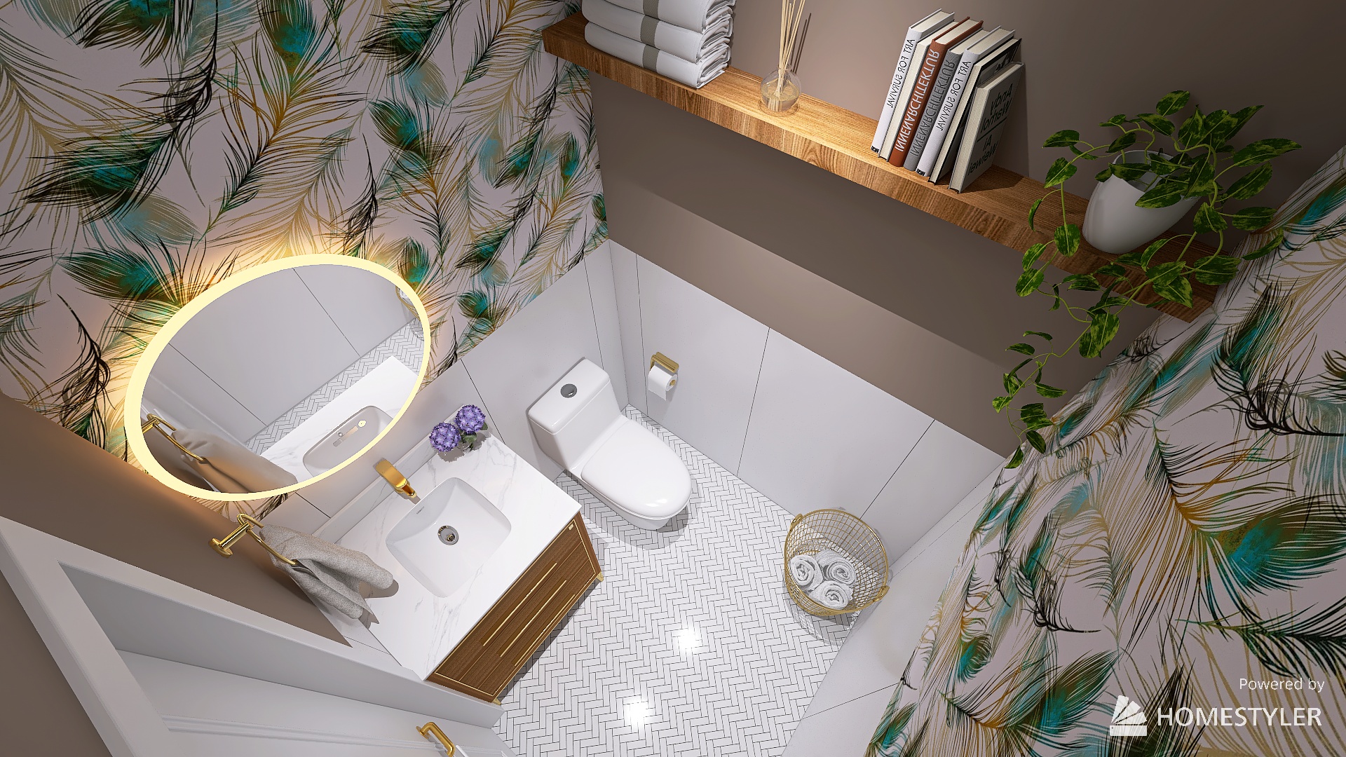 Elegant powder room