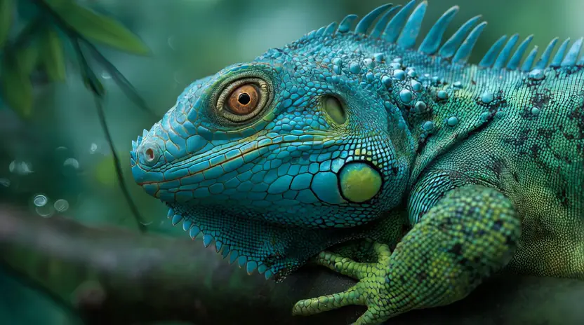 Tropical Iguana — Midjourney AI by @rimaikids