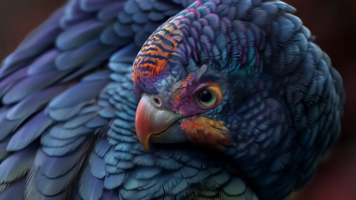 Macaw Portrait — Midjourney AI by @rimaikids