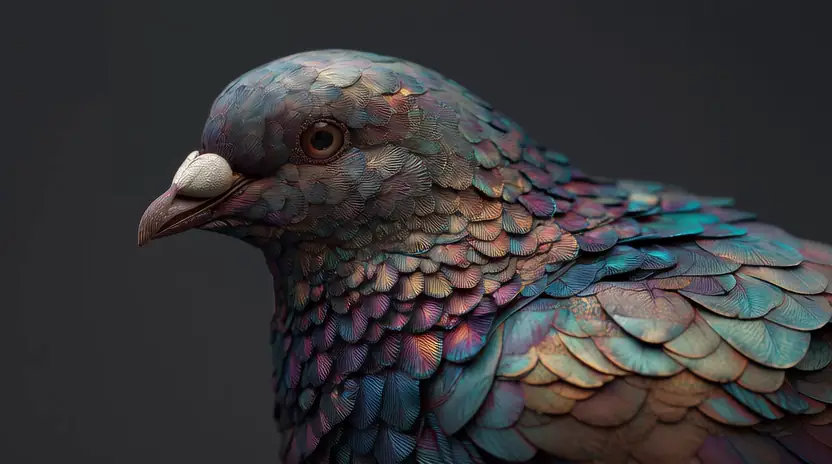 Bird Geode — Midjourney AI by @rimaikids